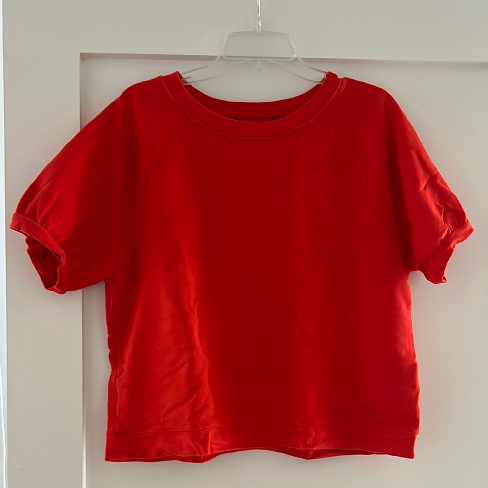 Madewell Red Boxy Long Sleeve Tee